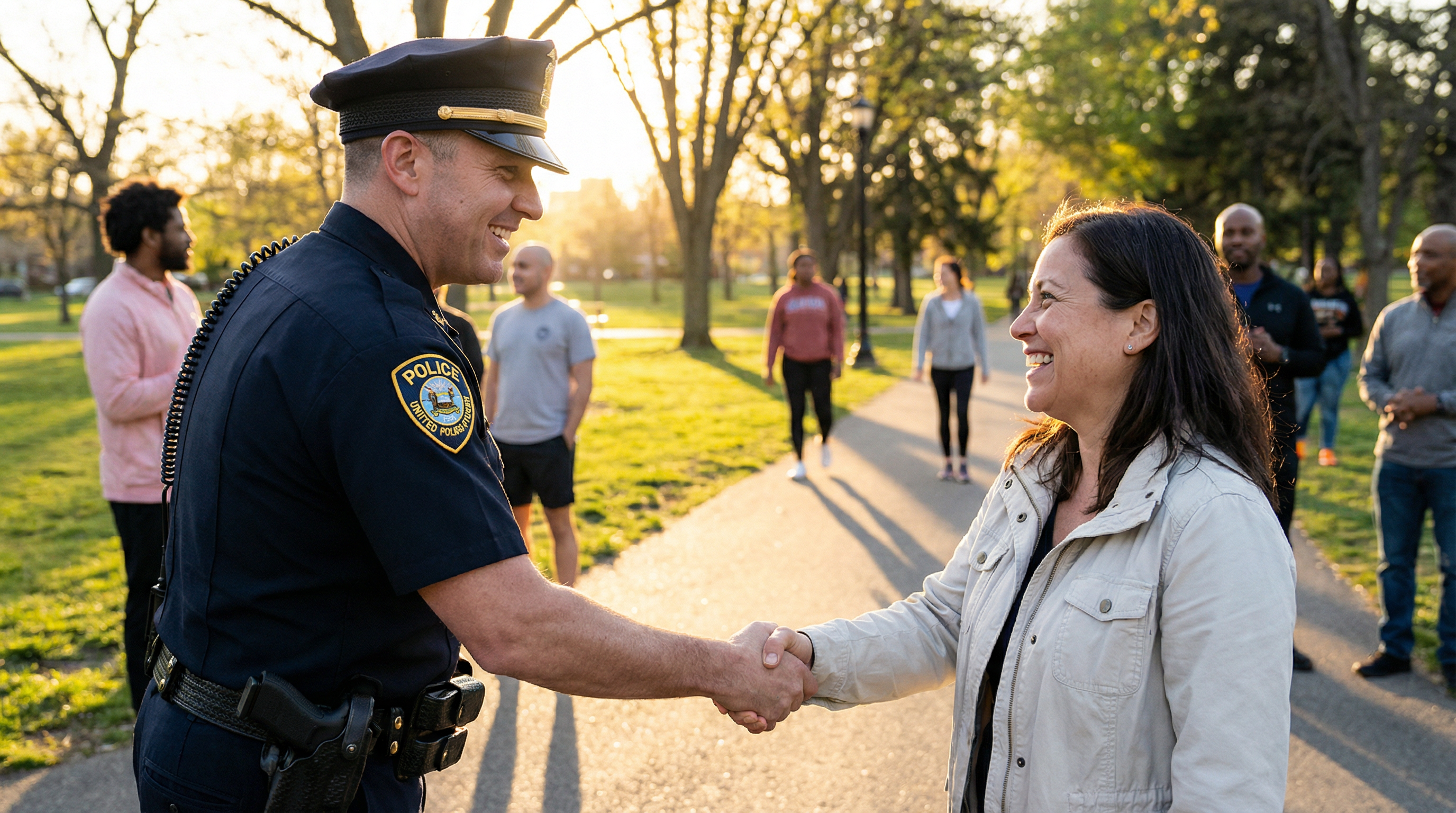 Officer with community